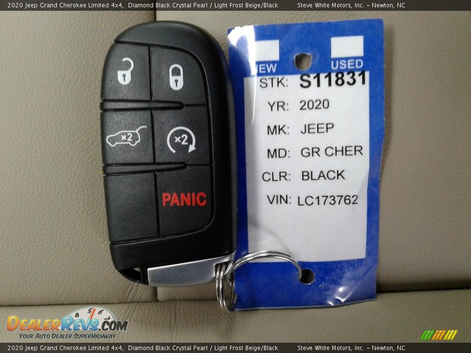 2020 Jeep Grand Cherokee Limited 4x4 Diamond Black Crystal Pearl / Light Frost Beige/Black Photo #36