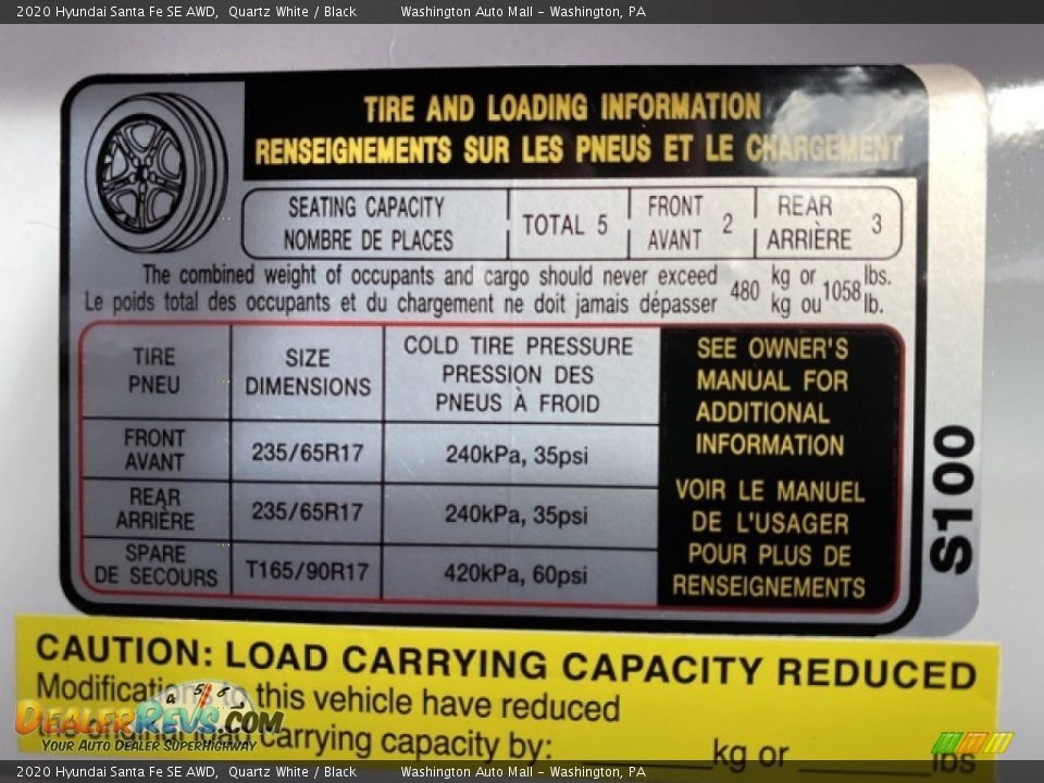 2020 Hyundai Santa Fe SE AWD Quartz White / Black Photo #9