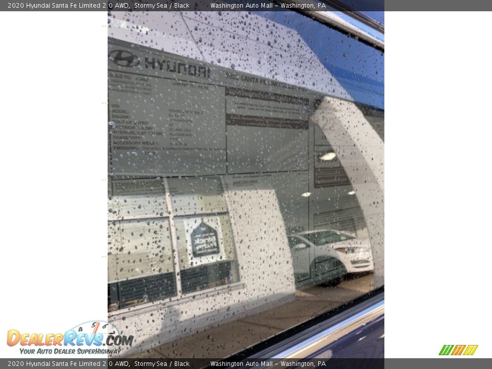 2020 Hyundai Santa Fe Limited 2.0 AWD Stormy Sea / Black Photo #16