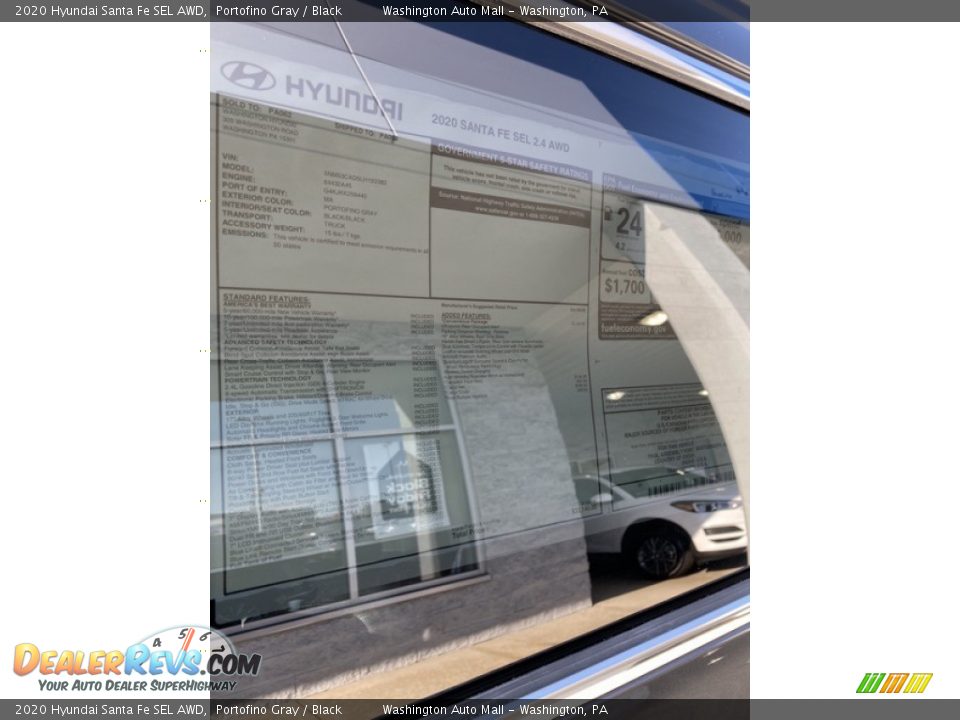2020 Hyundai Santa Fe SEL AWD Portofino Gray / Black Photo #16