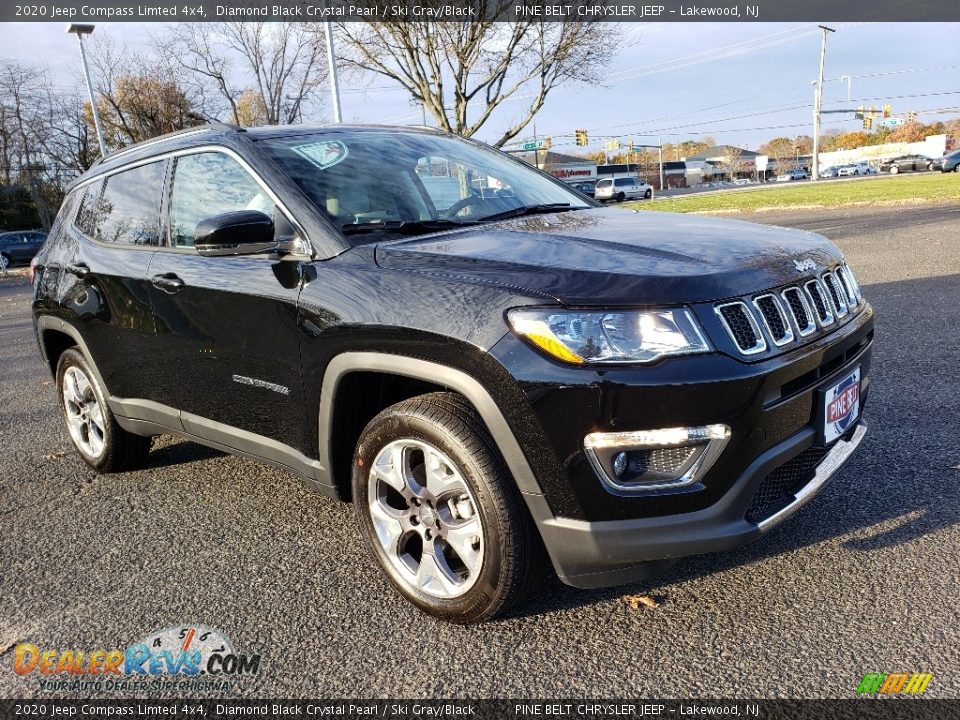 2020 Jeep Compass Limted 4x4 Diamond Black Crystal Pearl / Ski Gray/Black Photo #1