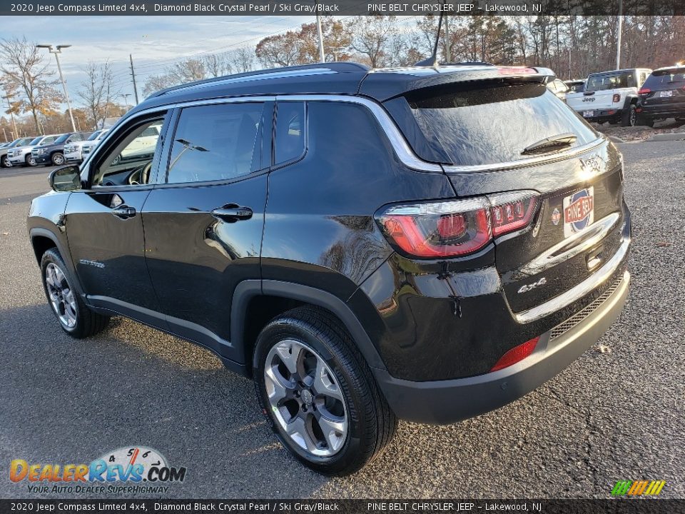 2020 Jeep Compass Limted 4x4 Diamond Black Crystal Pearl / Ski Gray/Black Photo #4