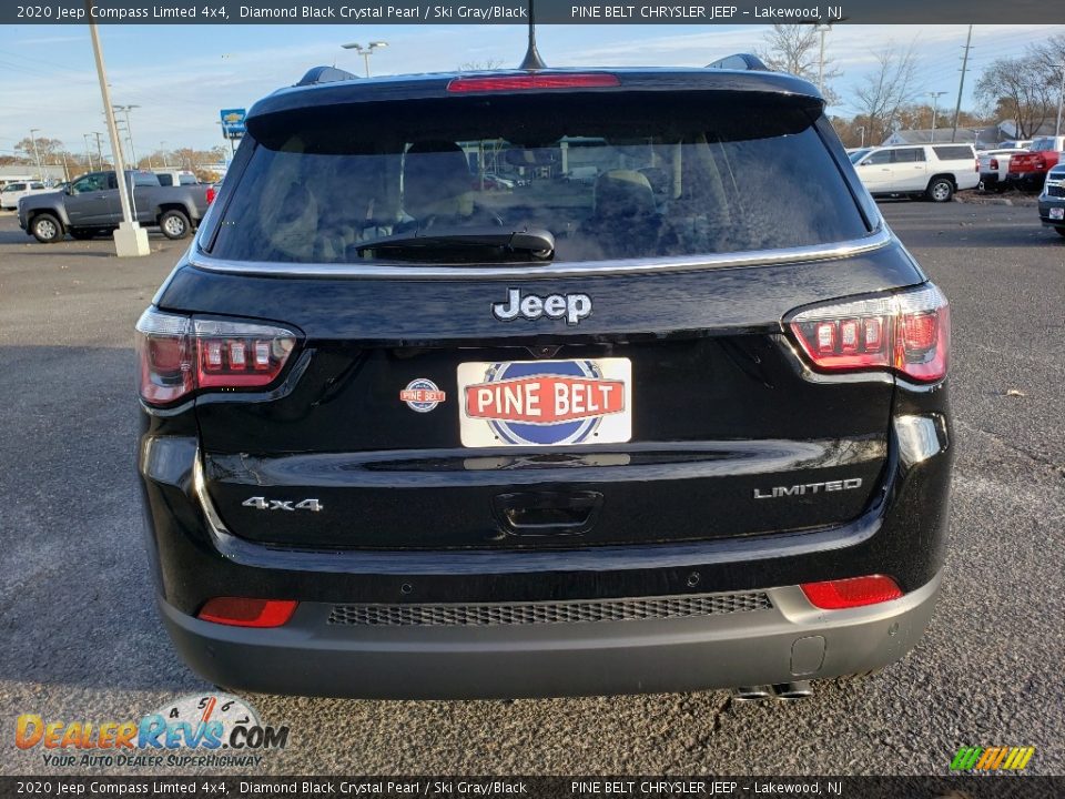 2020 Jeep Compass Limted 4x4 Diamond Black Crystal Pearl / Ski Gray/Black Photo #5