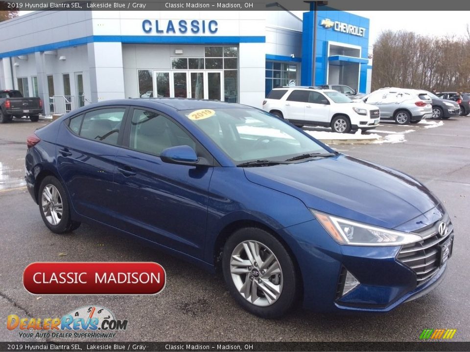 2019 Hyundai Elantra SEL Lakeside Blue / Gray Photo #1