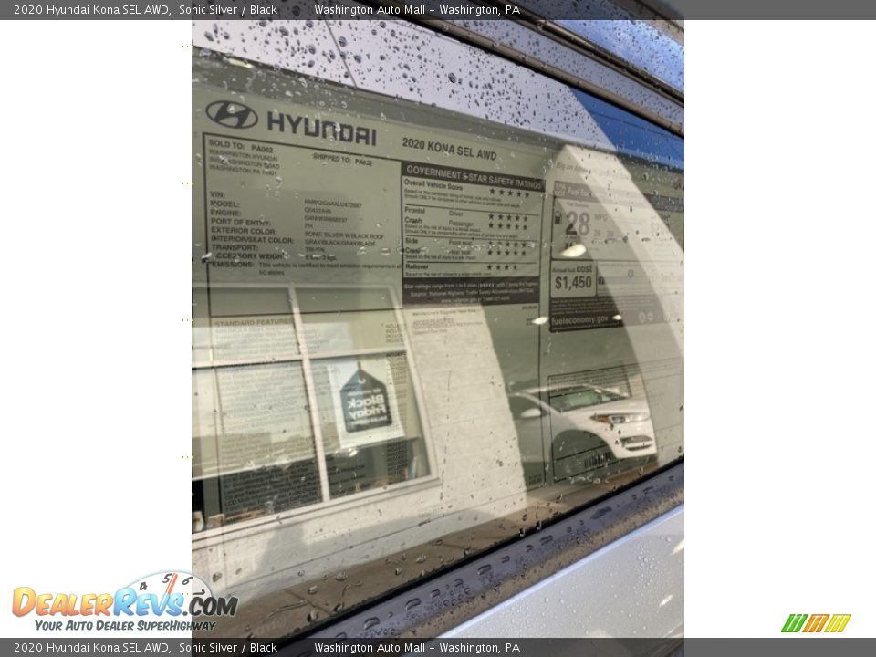 2020 Hyundai Kona SEL AWD Sonic Silver / Black Photo #16