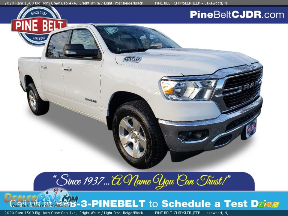 2020 Ram 1500 Big Horn Crew Cab 4x4 Bright White / Light Frost Beige/Black Photo #1