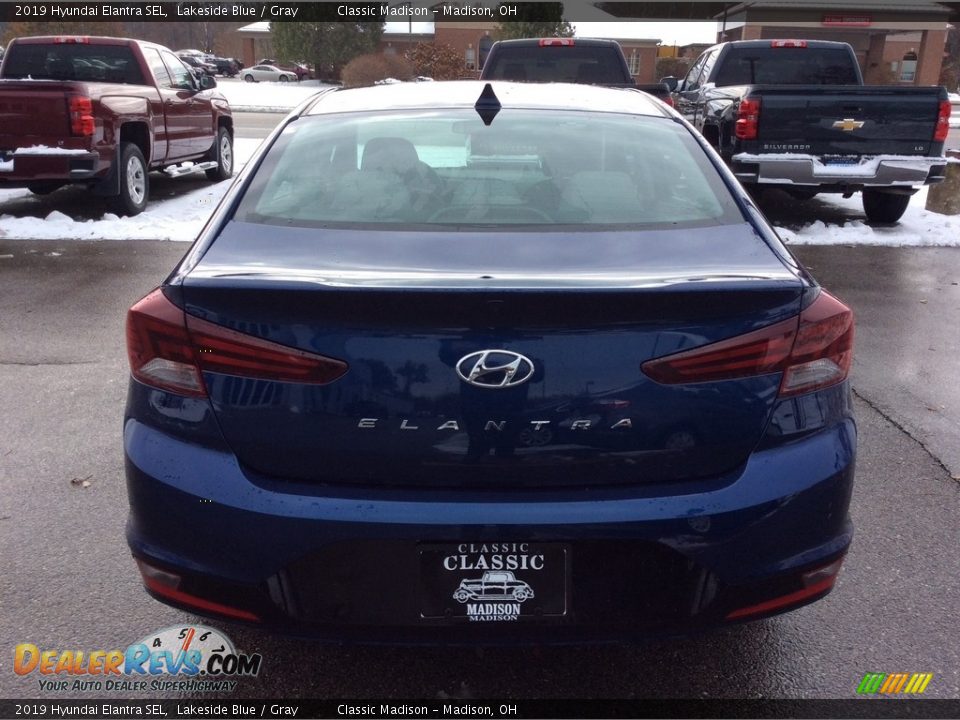 2019 Hyundai Elantra SEL Lakeside Blue / Gray Photo #8