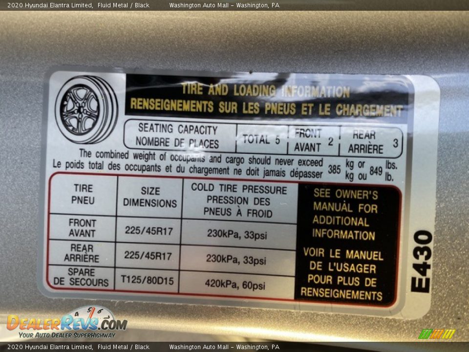 2020 Hyundai Elantra Limited Fluid Metal / Black Photo #9