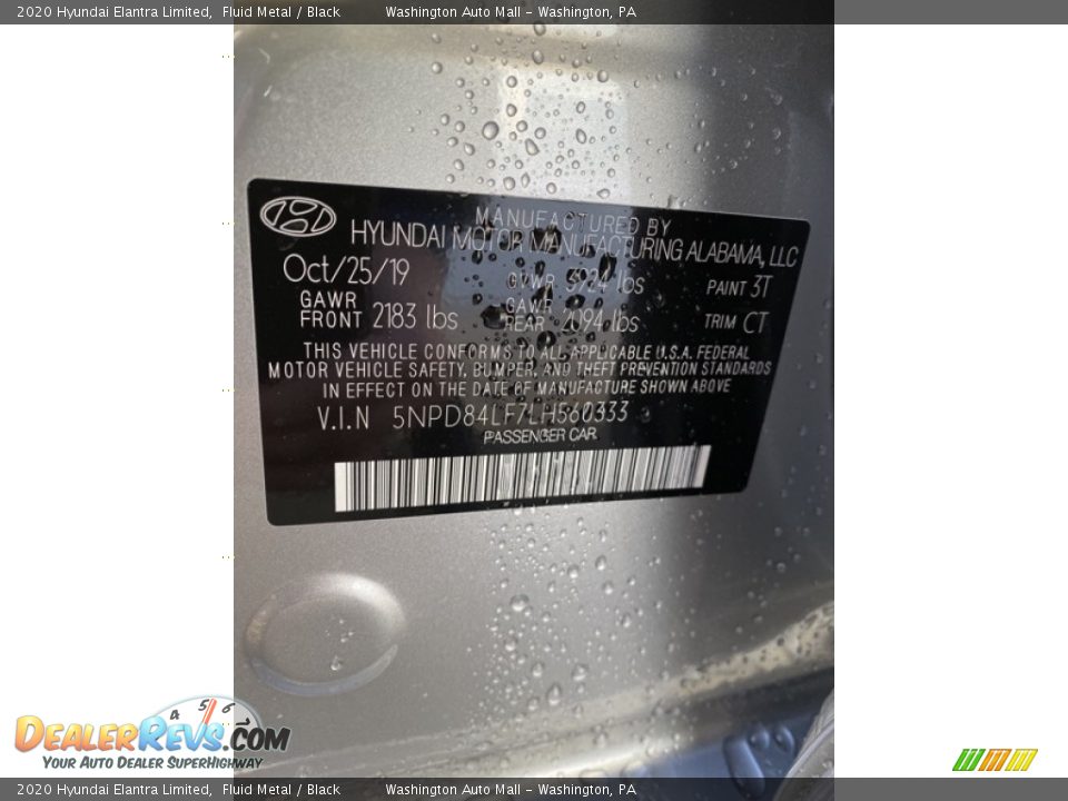 2020 Hyundai Elantra Limited Fluid Metal / Black Photo #10