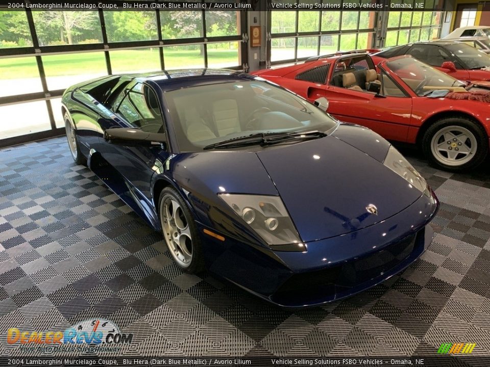 Blu Hera (Dark Blue Metallic) 2004 Lamborghini Murcielago Coupe Photo #11