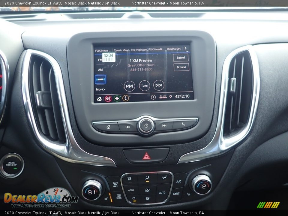 2020 Chevrolet Equinox LT AWD Mosaic Black Metallic / Jet Black Photo #17