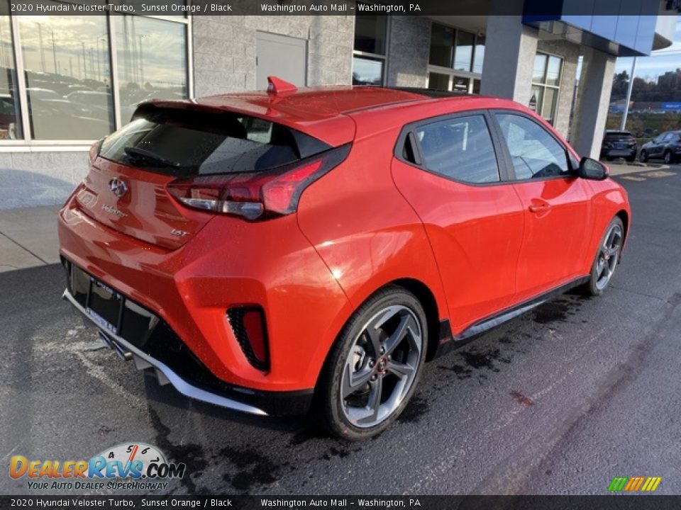 2020 Hyundai Veloster Turbo Sunset Orange / Black Photo #4