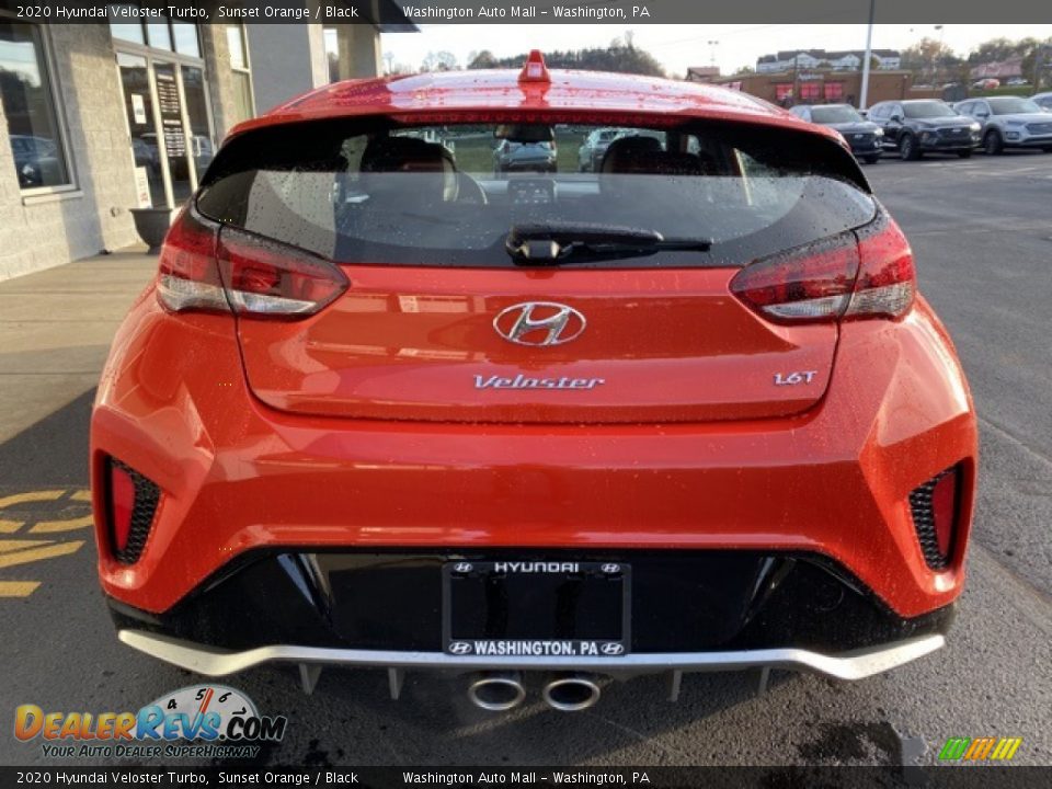 2020 Hyundai Veloster Turbo Sunset Orange / Black Photo #5