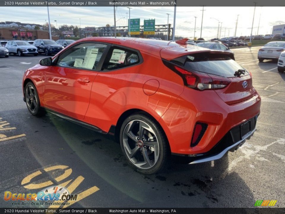 2020 Hyundai Veloster Turbo Sunset Orange / Black Photo #6