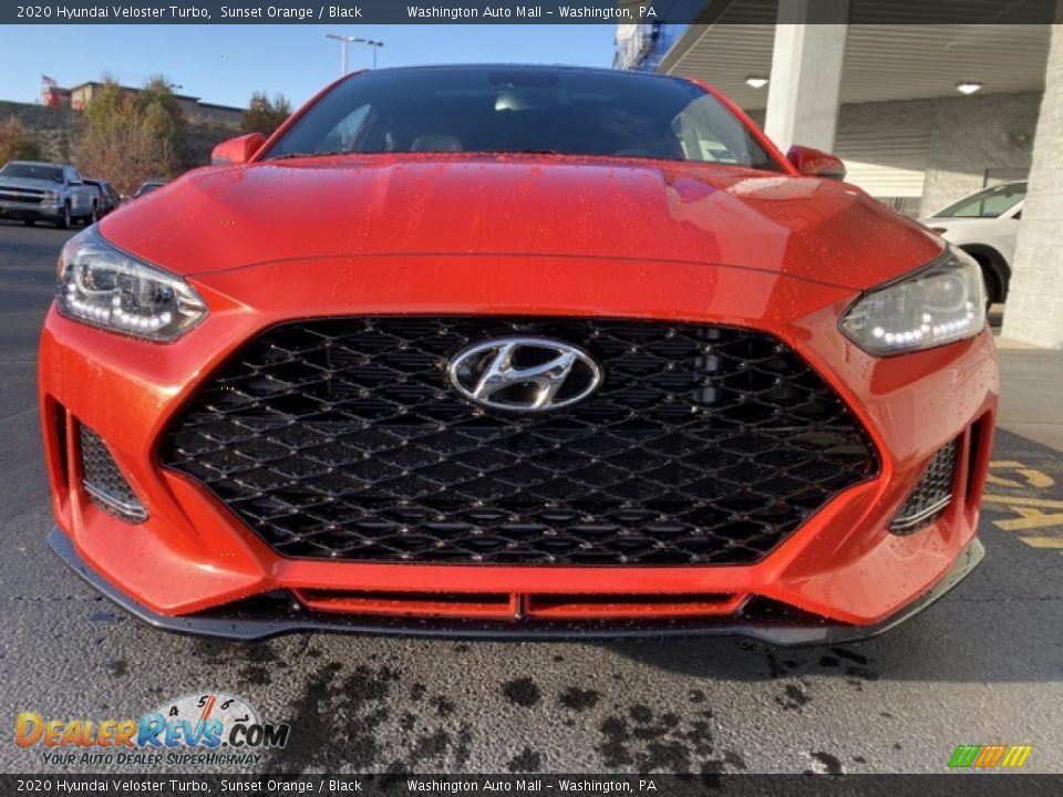 2020 Hyundai Veloster Turbo Sunset Orange / Black Photo #8