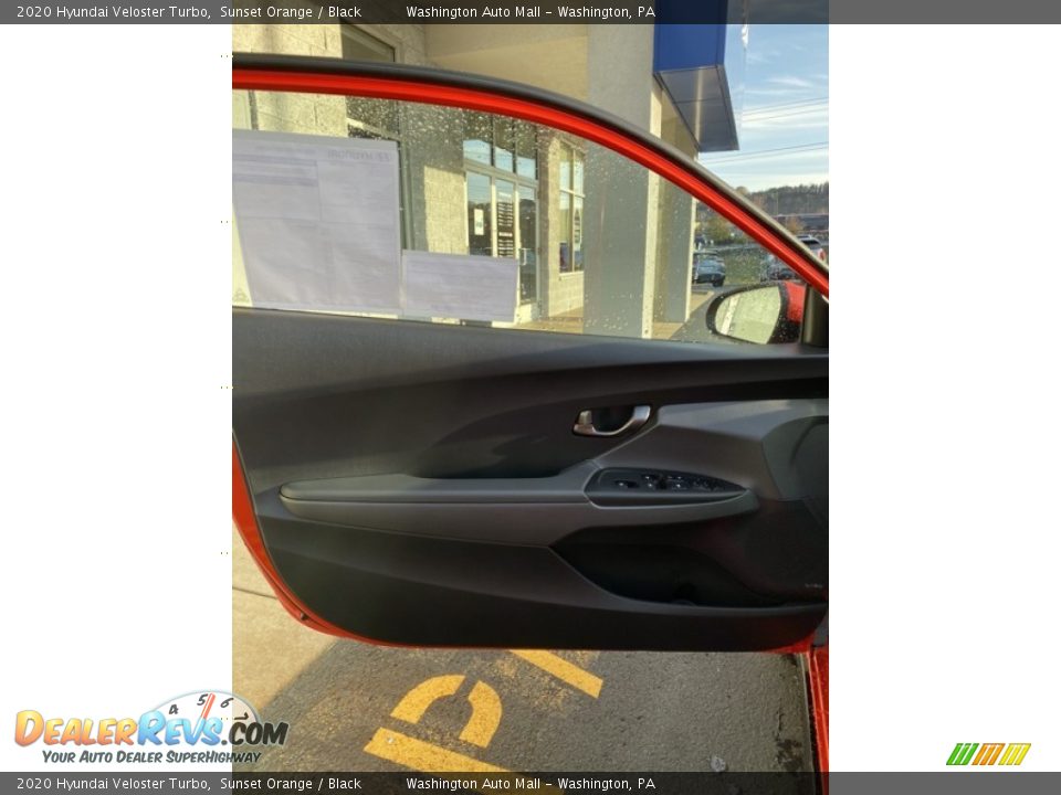 2020 Hyundai Veloster Turbo Sunset Orange / Black Photo #14