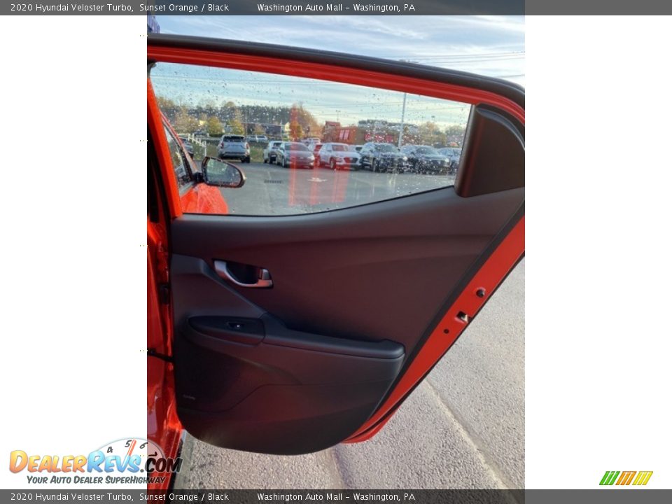 2020 Hyundai Veloster Turbo Sunset Orange / Black Photo #24