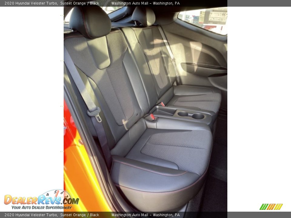 2020 Hyundai Veloster Turbo Sunset Orange / Black Photo #25