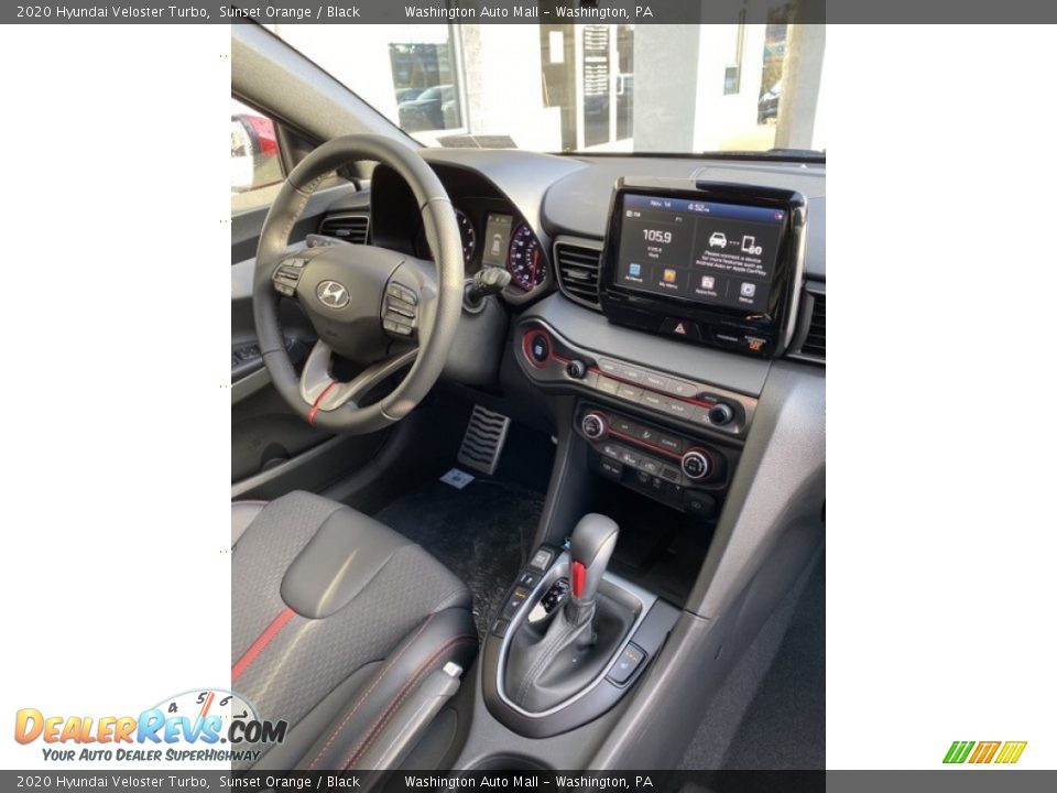 2020 Hyundai Veloster Turbo Sunset Orange / Black Photo #29