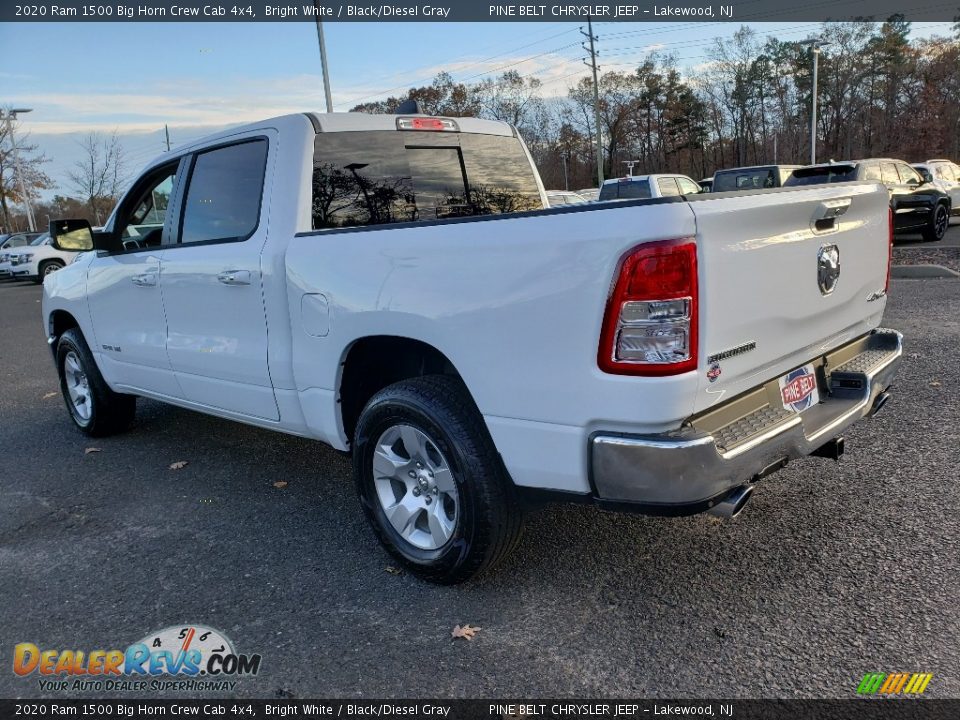 2020 Ram 1500 Big Horn Crew Cab 4x4 Bright White / Black/Diesel Gray Photo #4