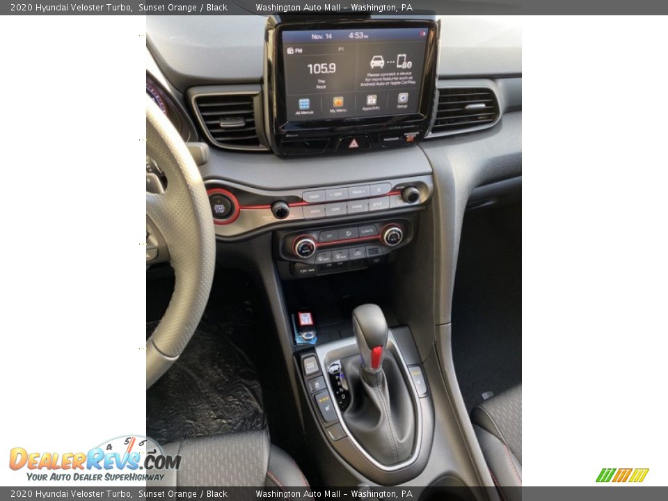 2020 Hyundai Veloster Turbo Sunset Orange / Black Photo #33