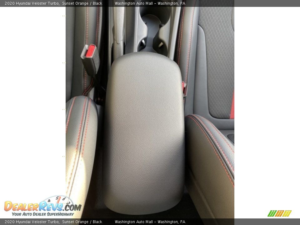 2020 Hyundai Veloster Turbo Sunset Orange / Black Photo #36