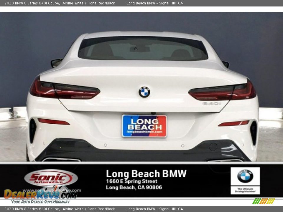 2020 BMW 8 Series 840i Coupe Alpine White / Fiona Red/Black Photo #3