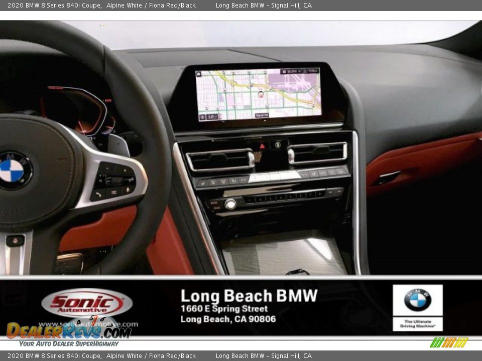 2020 BMW 8 Series 840i Coupe Alpine White / Fiona Red/Black Photo #5