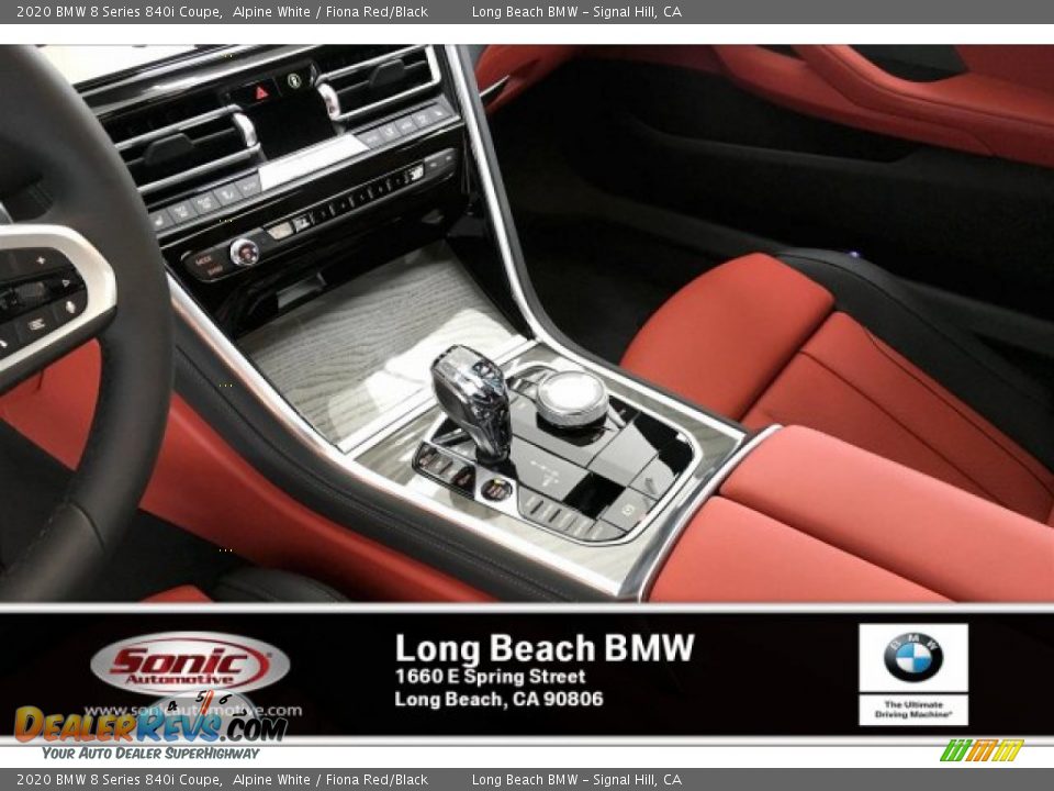 2020 BMW 8 Series 840i Coupe Alpine White / Fiona Red/Black Photo #6