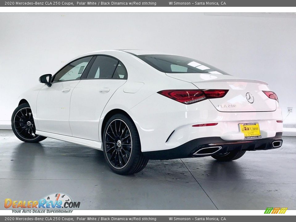 2020 Mercedes-Benz CLA 250 Coupe Polar White / Black Dinamica w/Red stitching Photo #2