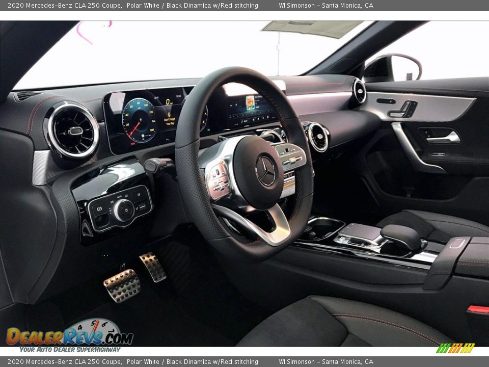 2020 Mercedes-Benz CLA 250 Coupe Polar White / Black Dinamica w/Red stitching Photo #4