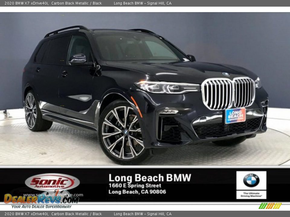 2020 BMW X7 xDrive40i Carbon Black Metallic / Black Photo #1