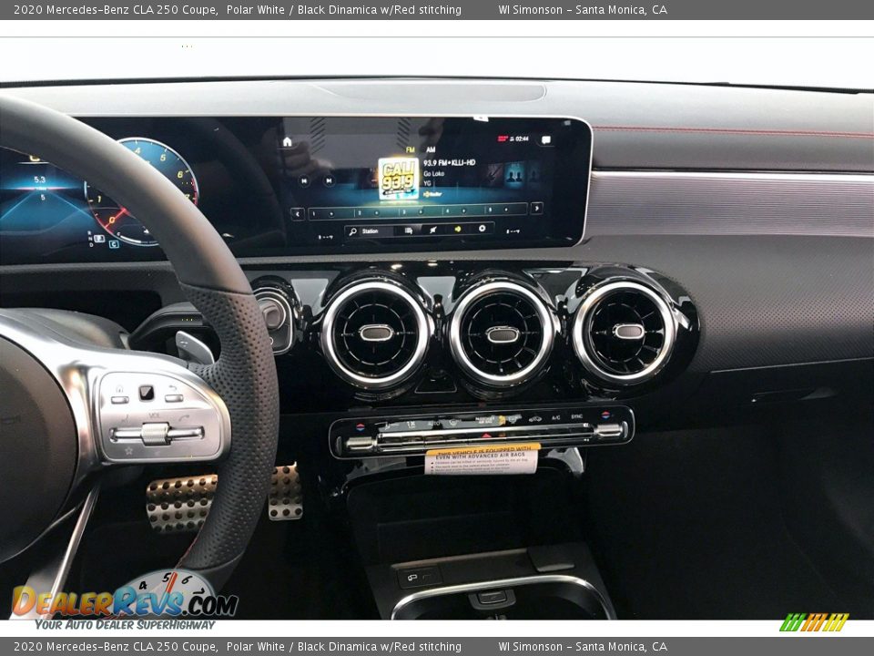 2020 Mercedes-Benz CLA 250 Coupe Polar White / Black Dinamica w/Red stitching Photo #6