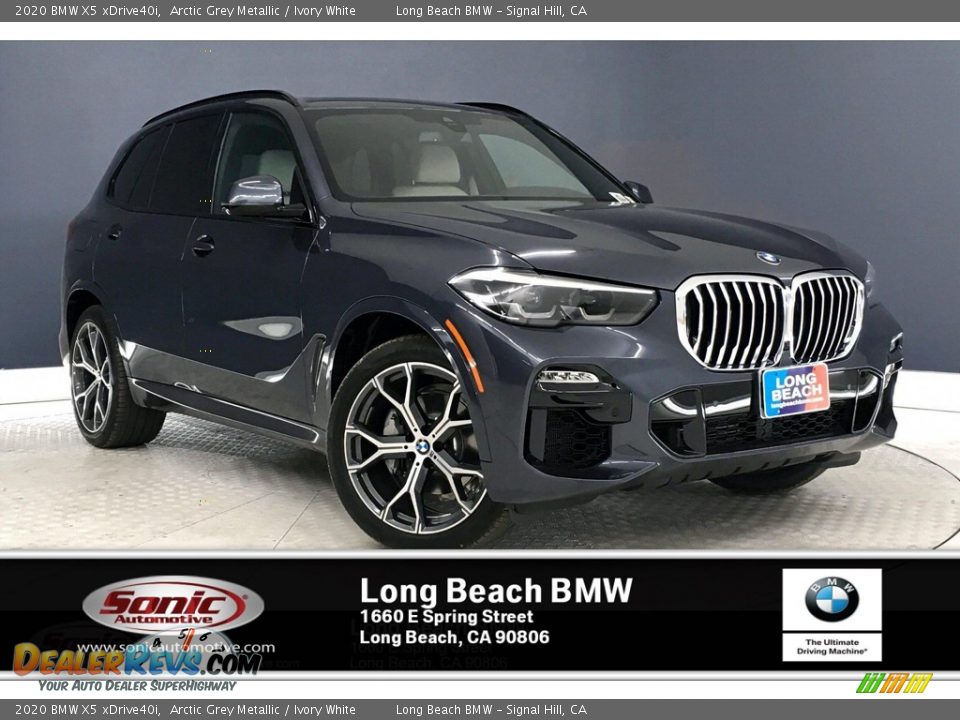 2020 BMW X5 xDrive40i Arctic Grey Metallic / Ivory White Photo #1