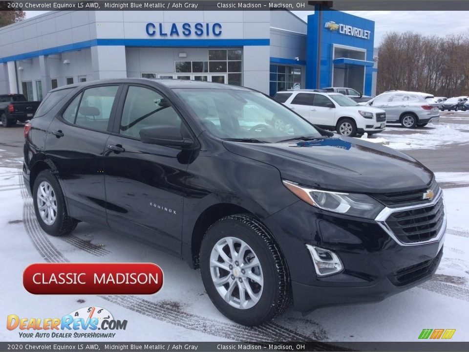 2020 Chevrolet Equinox LS AWD Midnight Blue Metallic / Ash Gray Photo #1