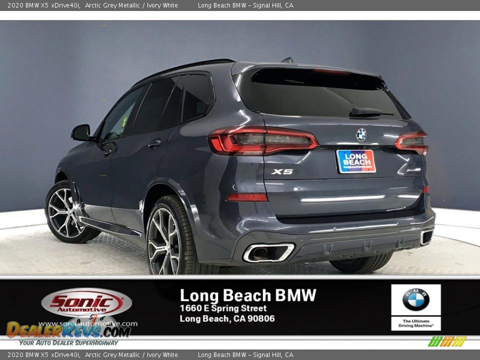 2020 BMW X5 xDrive40i Arctic Grey Metallic / Ivory White Photo #2