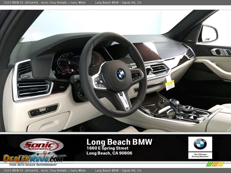 2020 BMW X5 xDrive40i Arctic Grey Metallic / Ivory White Photo #4