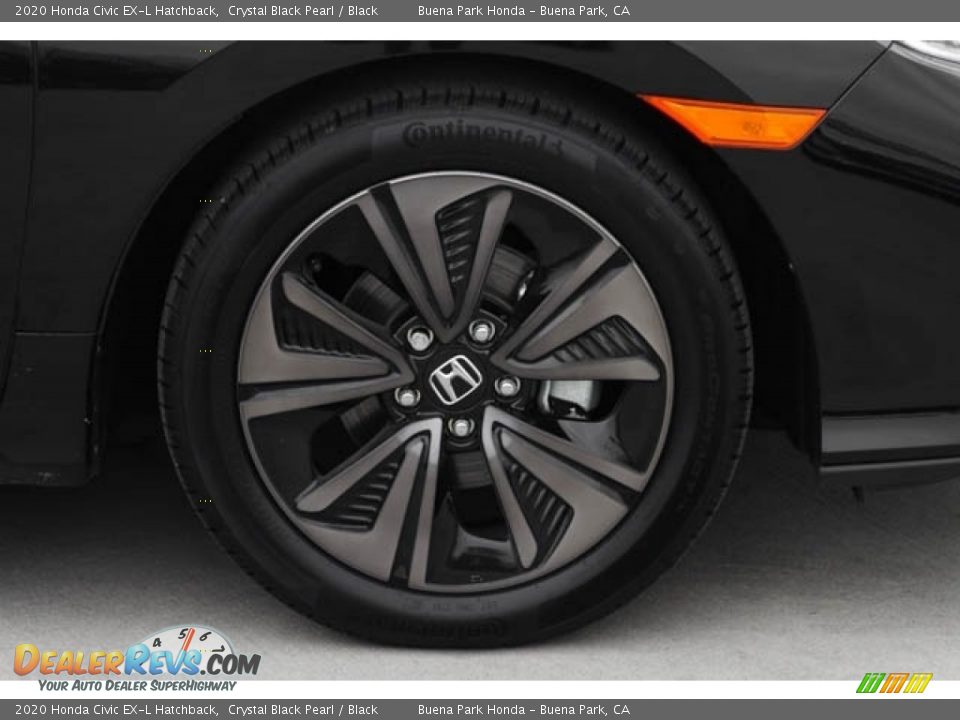 2020 Honda Civic EX-L Hatchback Crystal Black Pearl / Black Photo #12