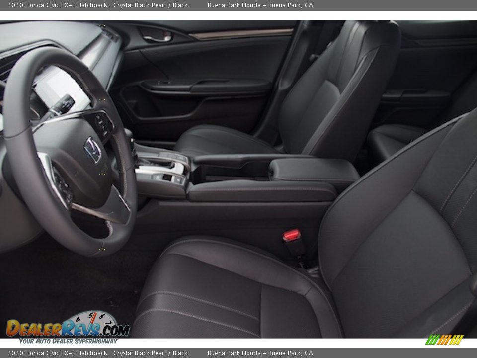2020 Honda Civic EX-L Hatchback Crystal Black Pearl / Black Photo #18