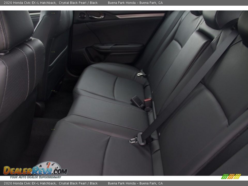 2020 Honda Civic EX-L Hatchback Crystal Black Pearl / Black Photo #21