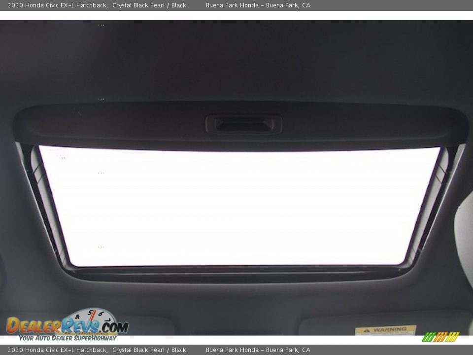 2020 Honda Civic EX-L Hatchback Crystal Black Pearl / Black Photo #23