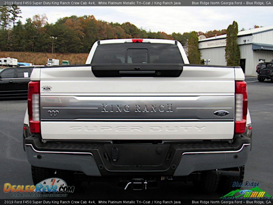 2019 Ford F450 Super Duty King Ranch Crew Cab 4x4 White Platinum Metallic Tri-Coat / King Ranch Java Photo #4