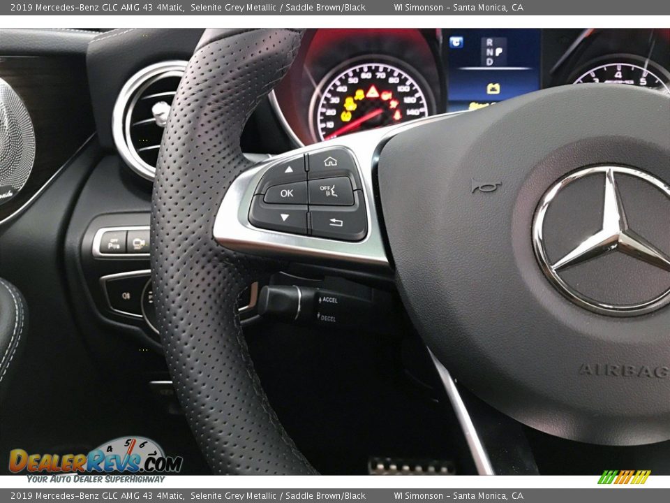 2019 Mercedes-Benz GLC AMG 43 4Matic Selenite Grey Metallic / Saddle Brown/Black Photo #18
