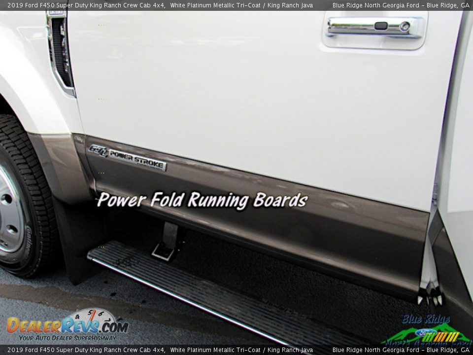 2019 Ford F450 Super Duty King Ranch Crew Cab 4x4 White Platinum Metallic Tri-Coat / King Ranch Java Photo #14