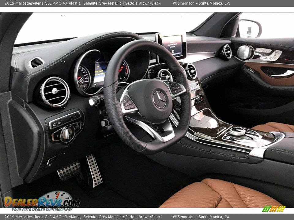 2019 Mercedes-Benz GLC AMG 43 4Matic Selenite Grey Metallic / Saddle Brown/Black Photo #22