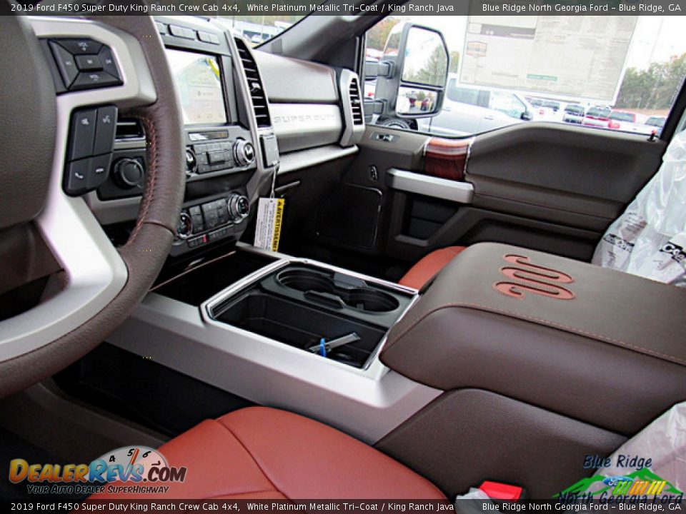 2019 Ford F450 Super Duty King Ranch Crew Cab 4x4 White Platinum Metallic Tri-Coat / King Ranch Java Photo #30