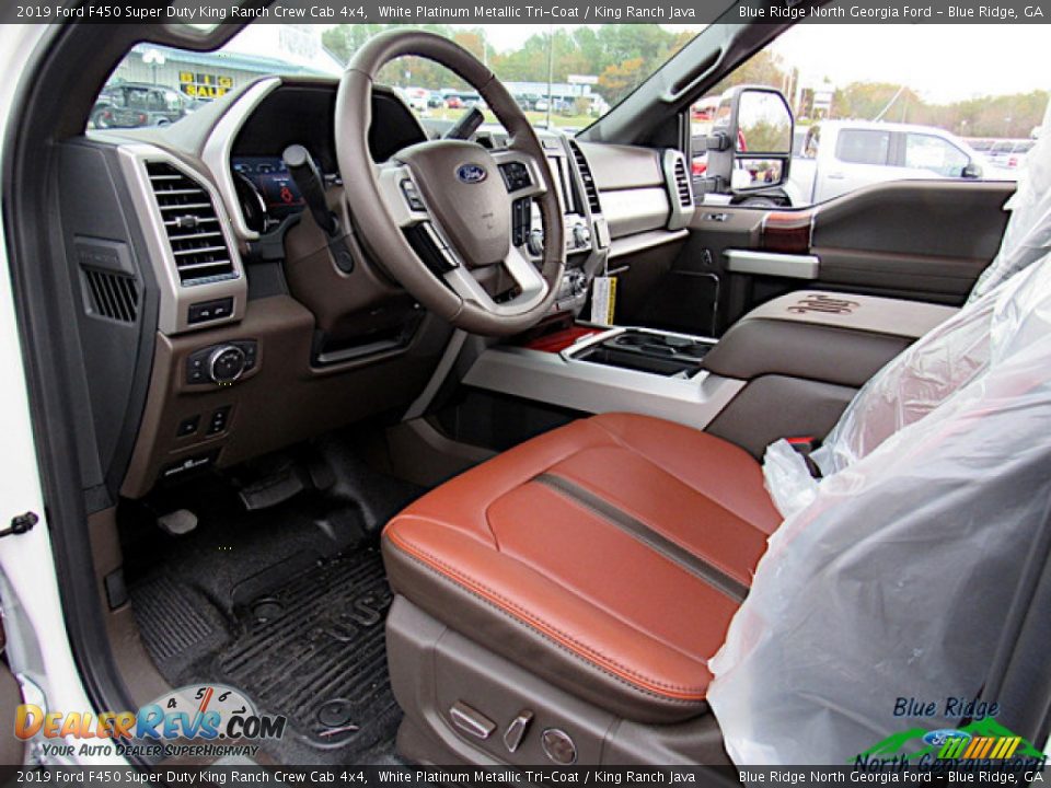 2019 Ford F450 Super Duty King Ranch Crew Cab 4x4 White Platinum Metallic Tri-Coat / King Ranch Java Photo #33