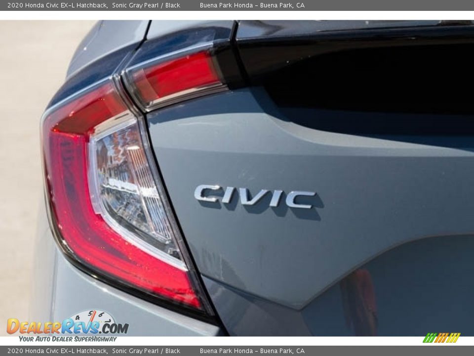 2020 Honda Civic EX-L Hatchback Sonic Gray Pearl / Black Photo #6