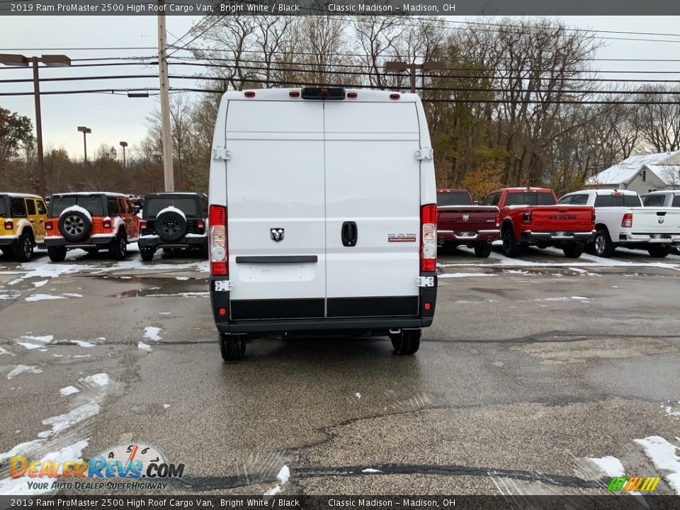 2019 Ram ProMaster 2500 High Roof Cargo Van Bright White / Black Photo #5