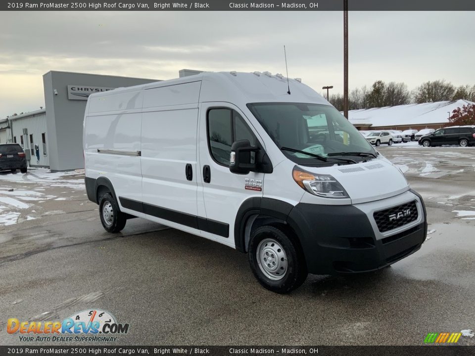 2019 Ram ProMaster 2500 High Roof Cargo Van Bright White / Black Photo #8